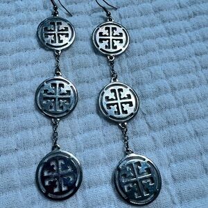 Silver drop earrings